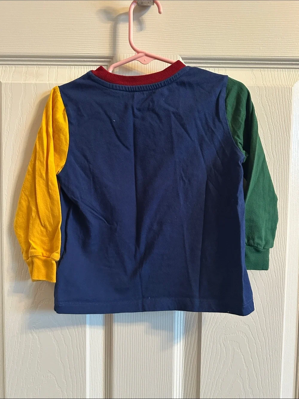 Polo by Ralph Lauren Navy Colorblock Polo Bear Long-Sleeve Tee